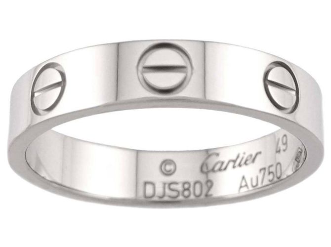 Anello Mini Love Cartier in oro bianco 18K - vista 2