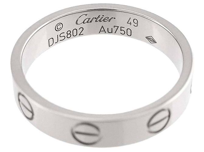 Anello Mini Love Cartier in oro bianco 18K - vista 3