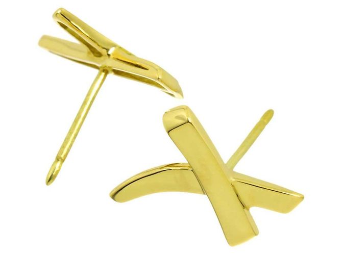 Autre Marque Orecchini Tiffany & Co. Kiss in oro giallo 18K - vista 3