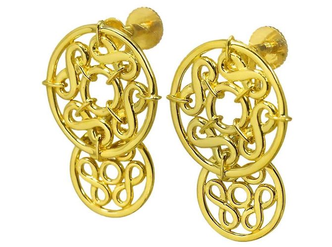 Céline Pendientes de clip Celine en oro amarillo 18K - vista 2