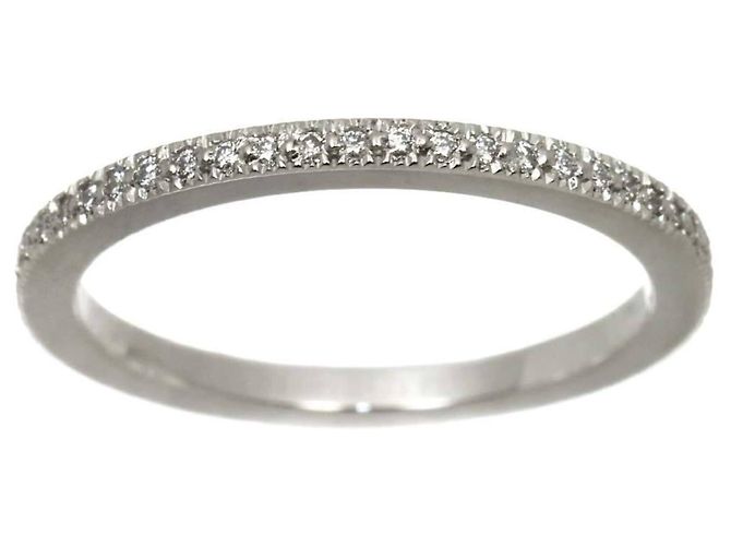 Autre Marque Tiffany & Co. Novo Half Diamond Ring aus Platin - Ansicht 2