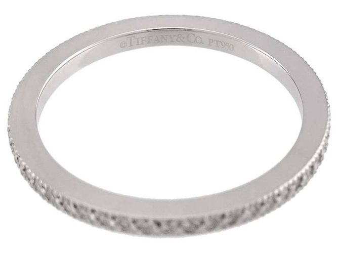 Autre Marque Tiffany & Co. Novo Half Diamond Ring aus Platin - Ansicht 3