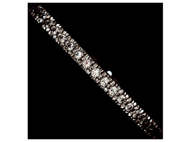 Autre Marque Tiffany & Co. Novo Half Diamond Ring aus Platin - Ansicht 5