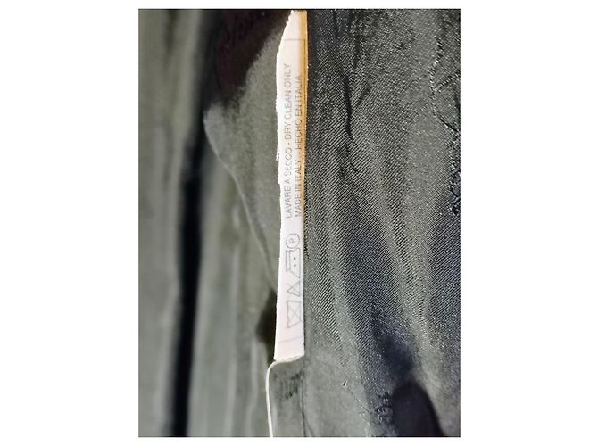 Cappotto Brioni in lana nera con collo in pelliccia - vista 12