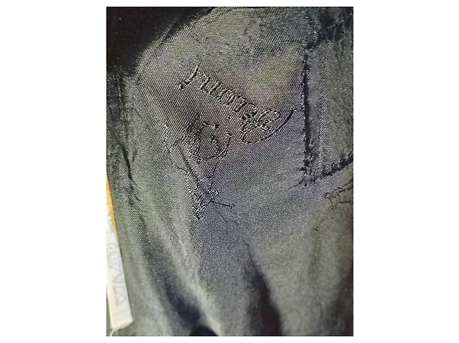 Cappotto Brioni in lana nera con collo in pelliccia - vista 13