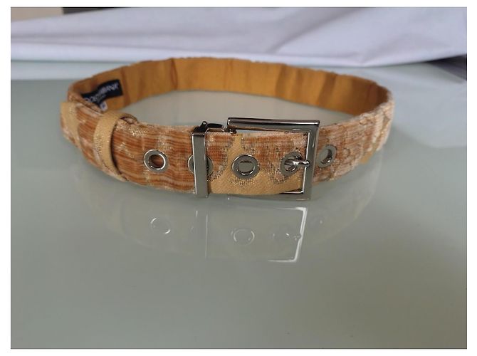 Dolce & Gabbana Gürtel aus Samt mit goldenem Muster - Ansicht 11