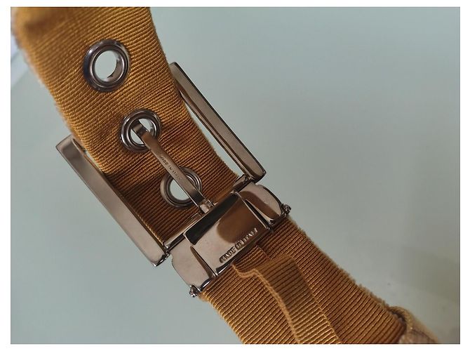 Dolce & Gabbana Gürtel aus Samt mit goldenem Muster - Ansicht 3
