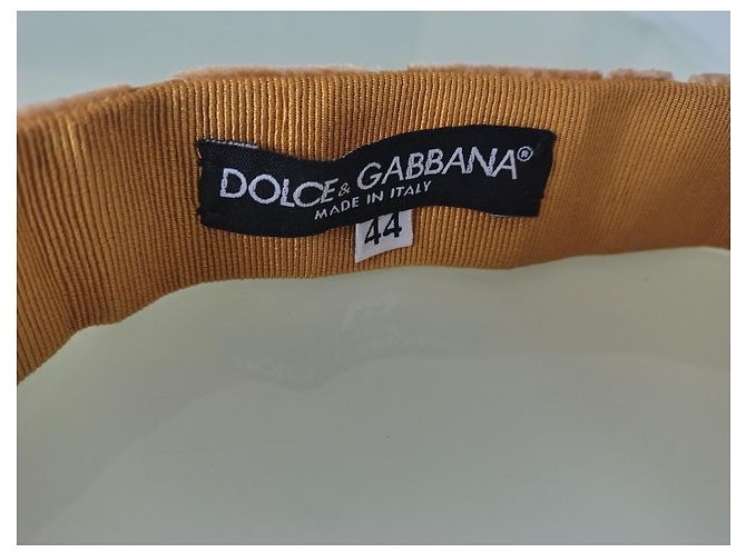 Dolce & Gabbana Gürtel aus Samt mit goldenem Muster - Ansicht 6