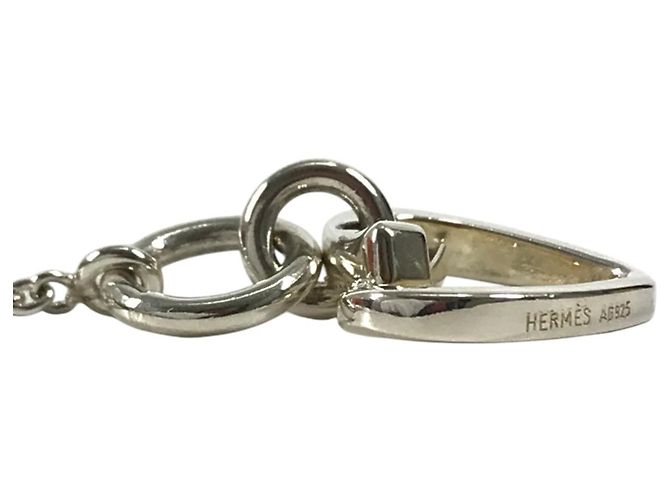 Hermès Collana a catena Hermes in argento sterling 925 con logo cuore - vista 4