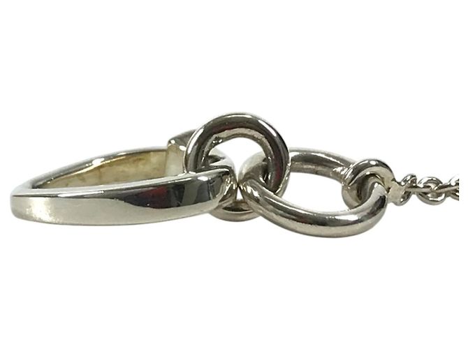 Hermès Collana a catena Hermes in argento sterling 925 con logo cuore - vista 5