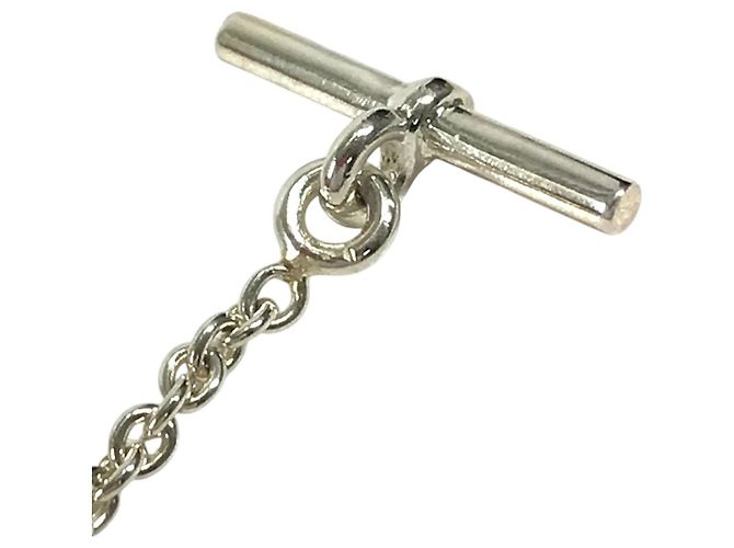 Hermès Collana a catena Hermes in argento sterling 925 con logo cuore - vista 9