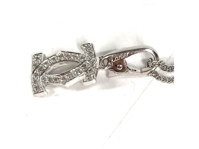 Collana con pendente Cartier in oro 18K e diamanti - vista 2