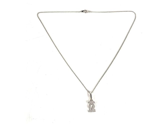 Collana con pendente Cartier in oro 18K e diamanti - vista 3