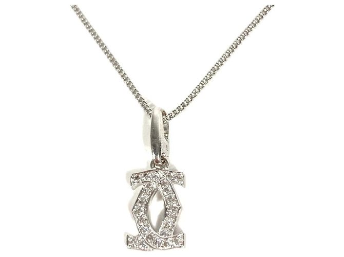 Collana con pendente Cartier in oro 18K e diamanti - vista 4