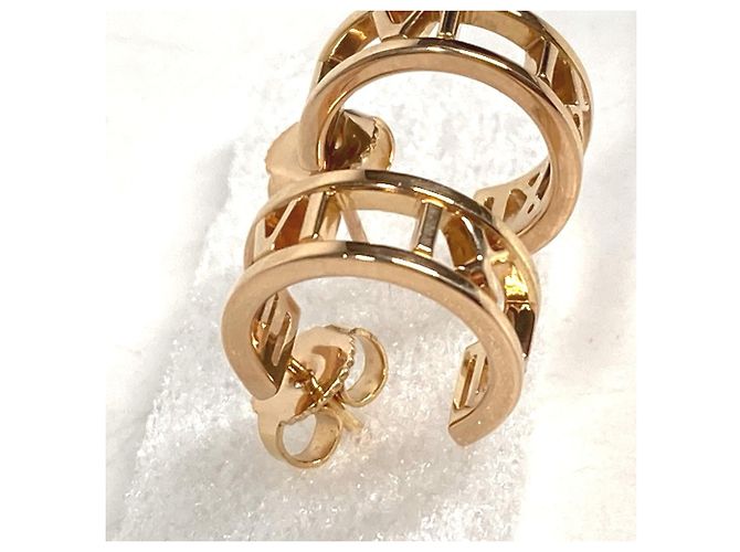 Autre Marque Tiffany & Co. Atlas Logo Ohrringe aus 18K Gold - Ansicht 2