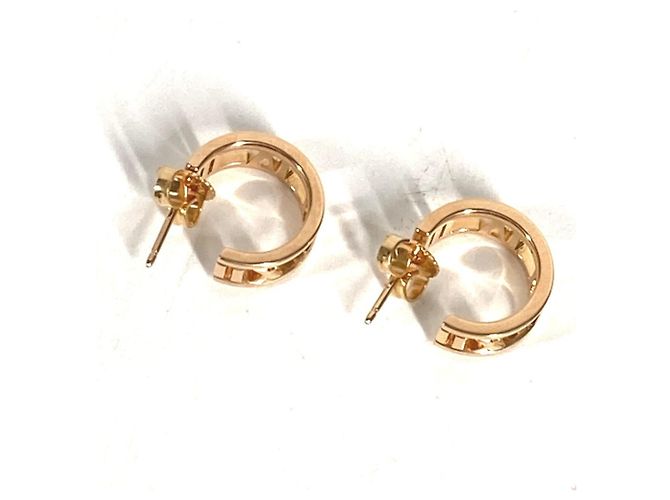 Autre Marque Tiffany & Co. Atlas Logo Ohrringe aus 18K Gold - Ansicht 5