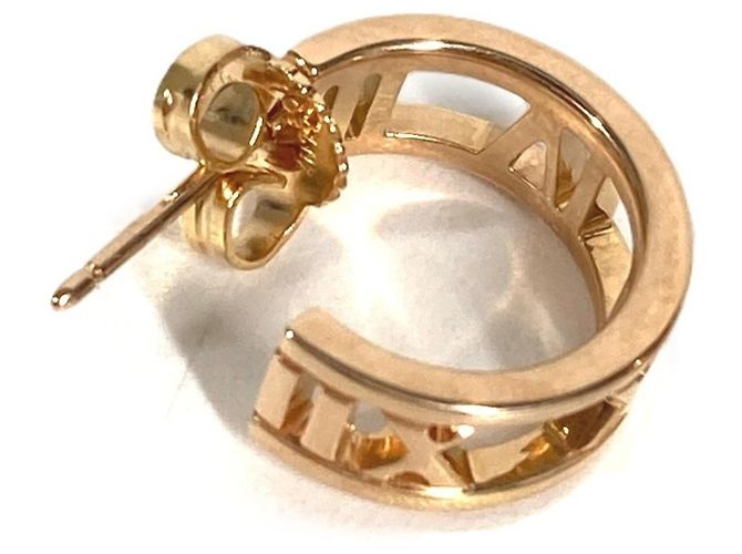 Autre Marque Tiffany & Co. Atlas Logo Ohrringe aus 18K Gold - Ansicht 6
