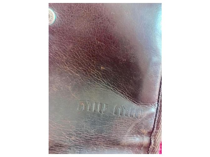 Miu Miu Portemonnaie aus schwarzem Leder - Ansicht 9