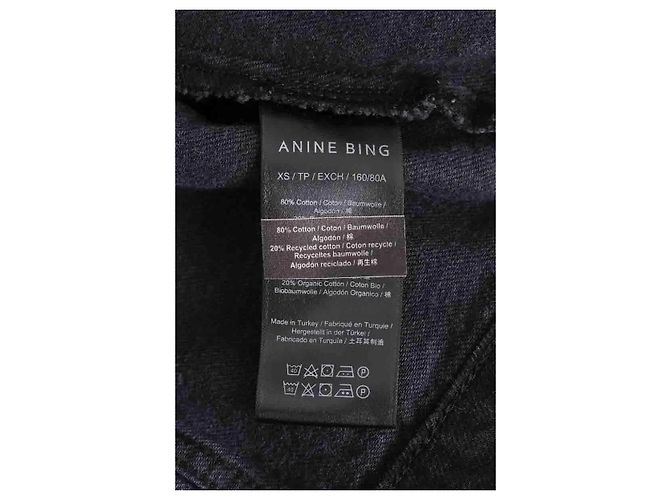 Anine Bing Jacke aus Baumwolle Schwarz XS - Ansicht 6