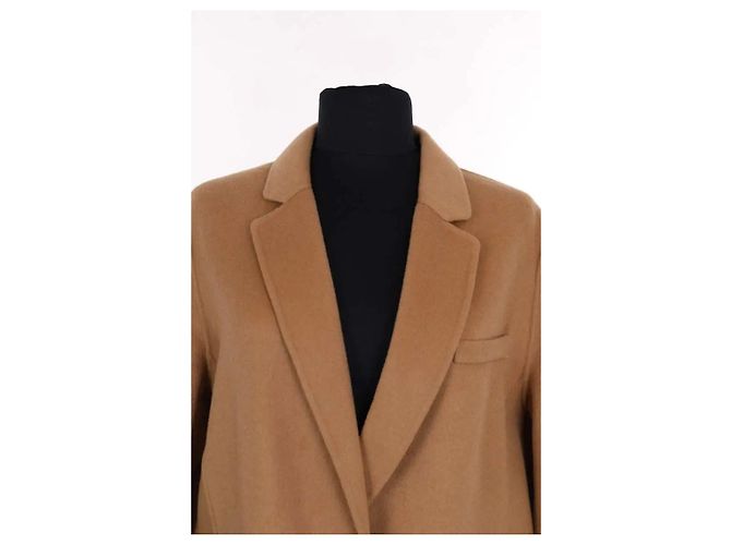 Cappotto Maje in lana camel - vista 2