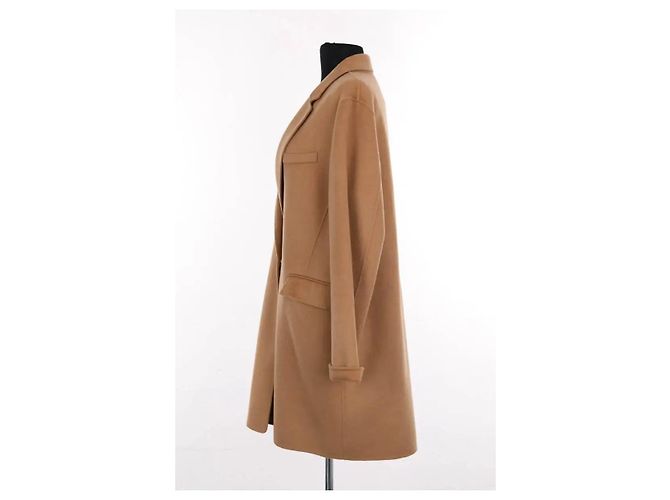 Cappotto Maje in lana camel - vista 3