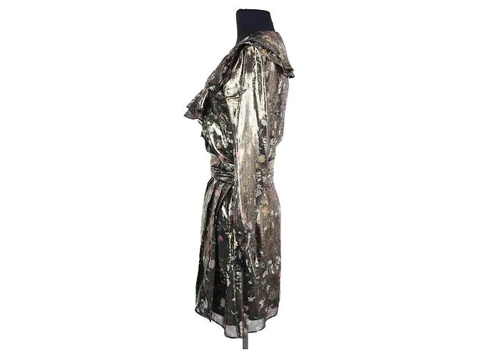 Vestido de seda dorado Altuzarra - vista 3
