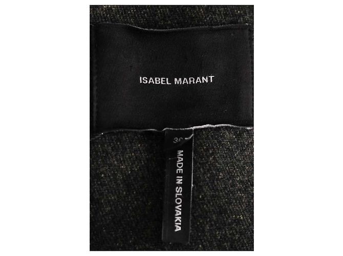 Abrigo Isabel Marant de lana antracita - vista 5