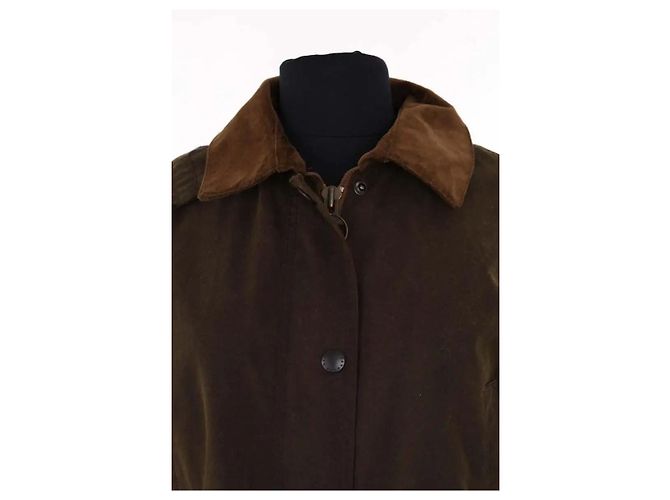 Cappotto Barbour in camoscio kaki - vista 2