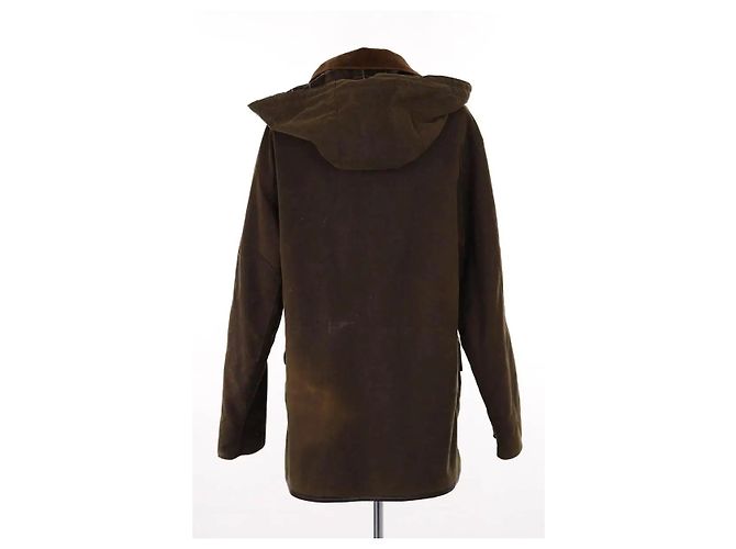 Cappotto Barbour in camoscio kaki - vista 3