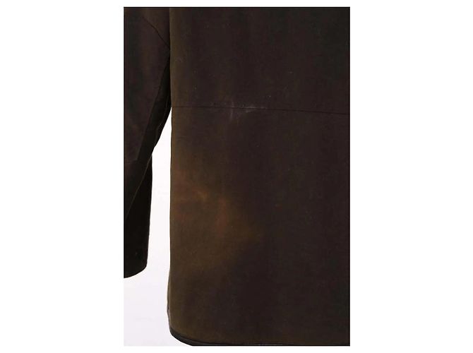 Cappotto Barbour in camoscio kaki - vista 4
