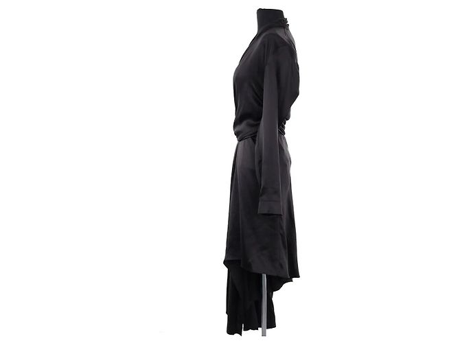 Vestido de seda negro Balenciaga - vista 3