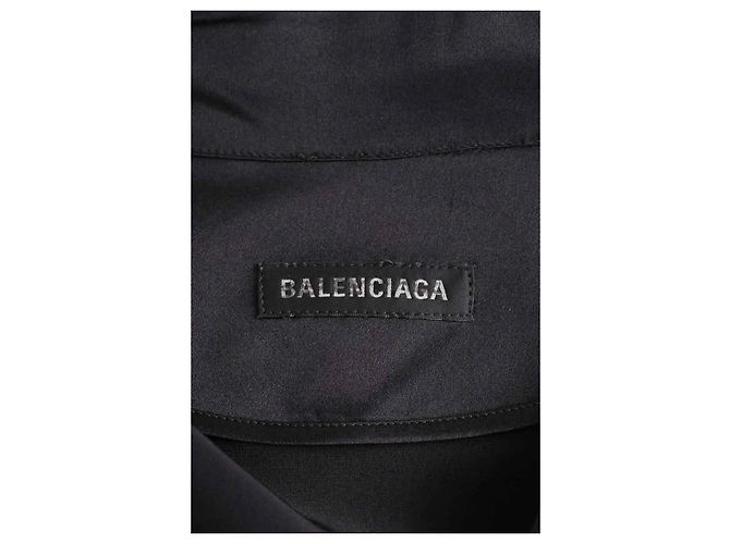 Vestido de seda negro Balenciaga - vista 5