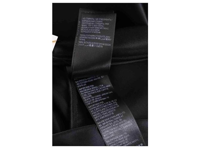 Vestido de seda negro Balenciaga - vista 6