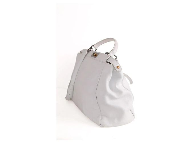 Fendi Peekaboo Medium Schultertasche weiß - Ansicht 3