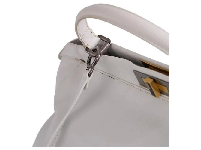Fendi Peekaboo Medium Schultertasche weiß - Ansicht 4