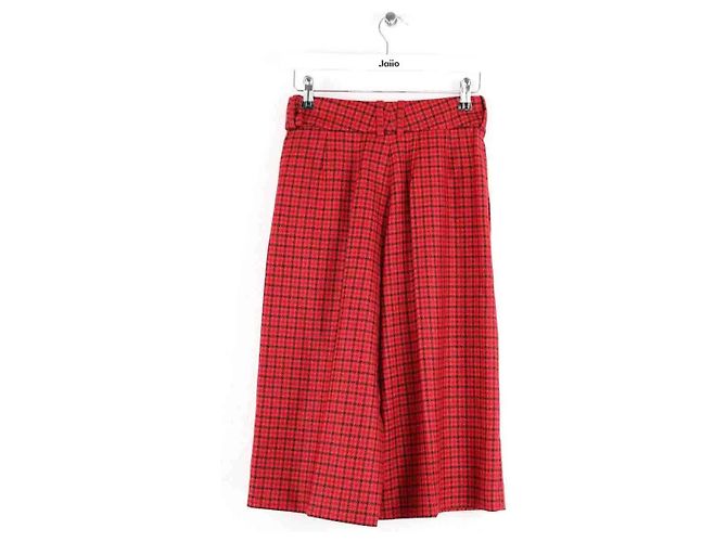 Alexandre Vauthier Red Wool Bermuda Shorts - view 3