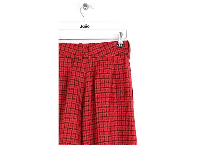 Alexandre Vauthier Red Wool Bermuda Shorts - view 4