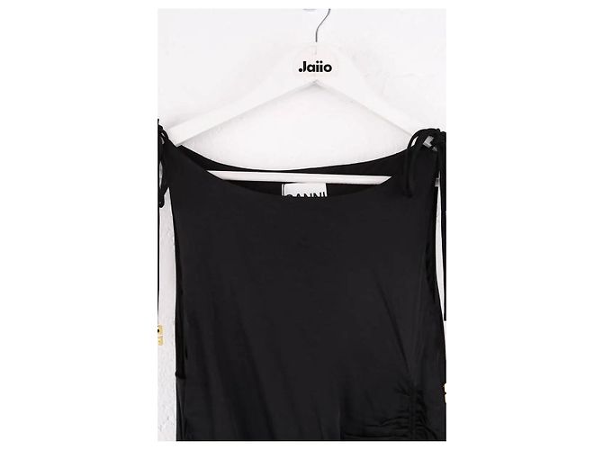 Vestido Ganni negro de viscosa - vista 2