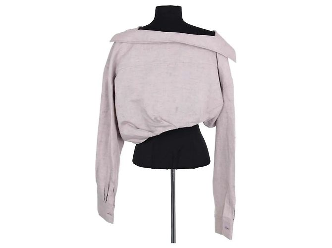 Top Jacquemus de algodão rosa - vista 4
