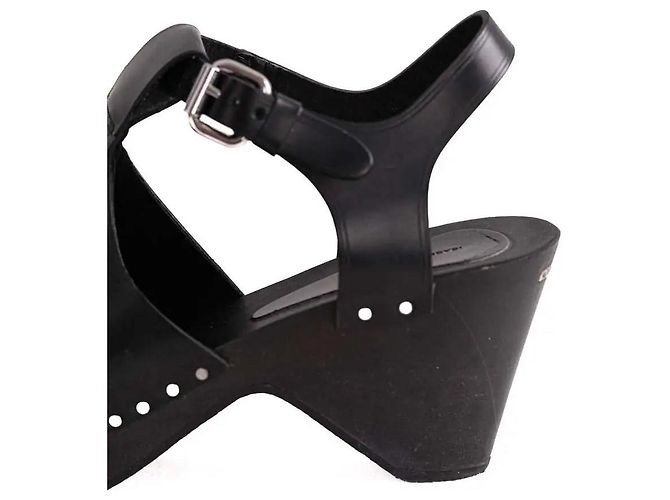 Isabel Marant Minimals Clogs aus schwarzem Leder - Ansicht 4