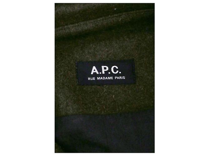 Abrigo de lana caqui Apc M - vista 5