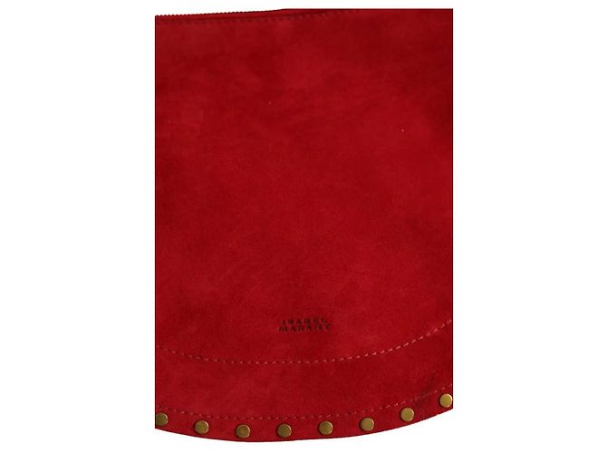 Isabel Marant Saco de ombro Oskan soft zip vermelho - vista 2