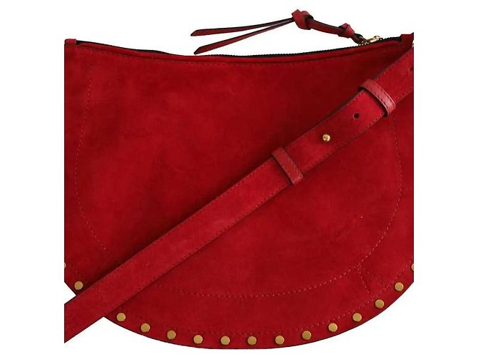 Isabel Marant Saco de ombro Oskan soft zip vermelho - vista 3