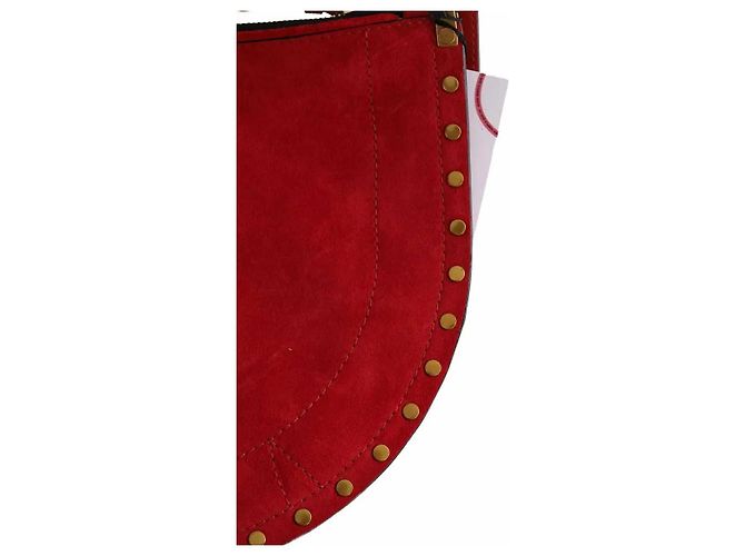 Isabel Marant Saco de ombro Oskan soft zip vermelho - vista 4