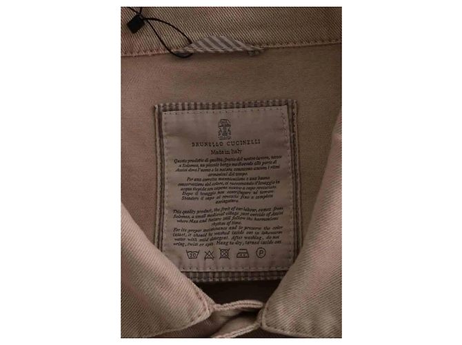 Casaco Brunello Cucinelli de algodão bege - vista 5
