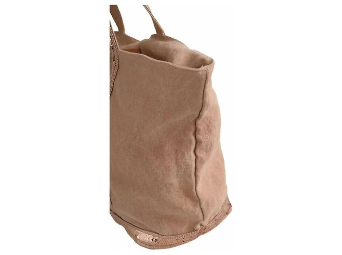 Borsa Cabas Vanessa Bruno Camel in Tessuto - vista 3