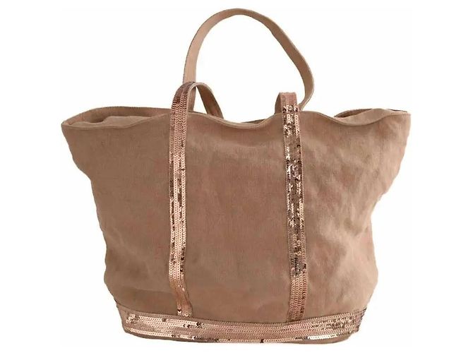Borsa Cabas Vanessa Bruno Camel in Tessuto - vista 4