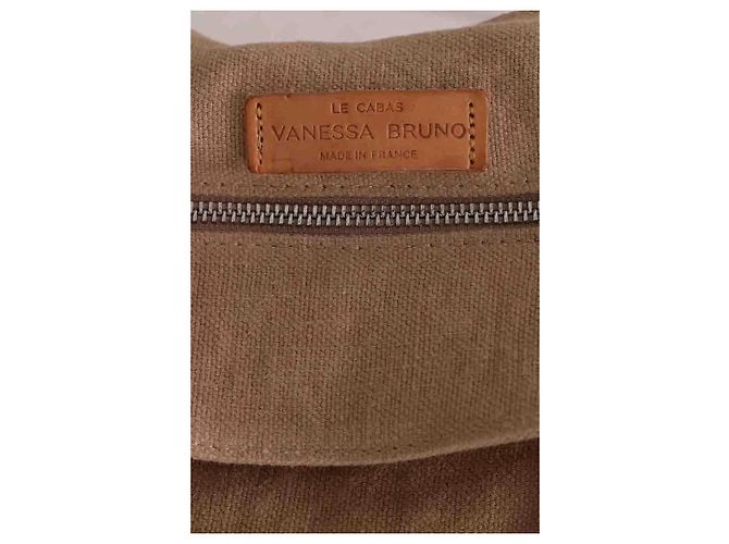Borsa Cabas Vanessa Bruno Camel in Tessuto - vista 5