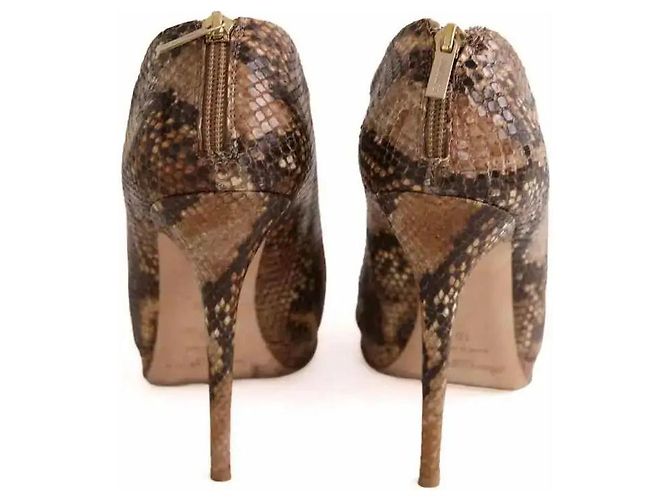 Jimmy Choo Leather Ankle Boots Brown - view 2