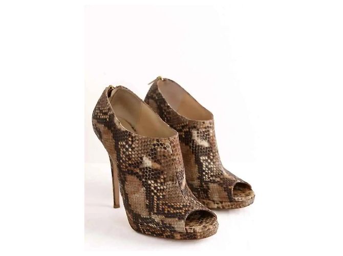 Jimmy Choo Leather Ankle Boots Brown - view 3